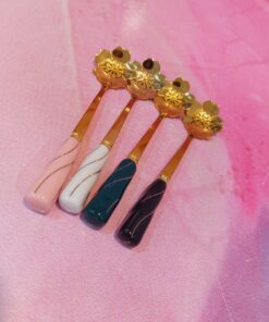 قاشق طرح گل دسته رنگی