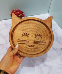 Alternative view of سینی چوبی گربه فانتزی گرد