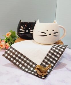Alternative view of ماگ گربه فانتزی سفید و مشکی