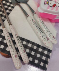 Alternative view of ست قاشق چنگال و  چاپستیک فانتزی طرح کیتی مخزن دار کد 1531