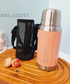 فلاسک استیل رنگی کاور دار 500