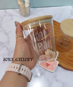 ماگ پیرکس گود مورنینگ در چوبی