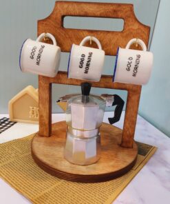 استند چوبی شات قهوه