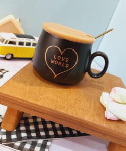 ماگ در چوبی قلبی