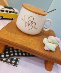 ماگ در چوبی قلبی