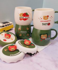 ماگ توت فرنگی خرسی