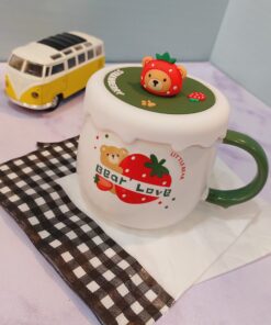 ماگ توت فرنگی خرسی