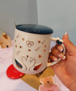 ماگ نگین دار قو