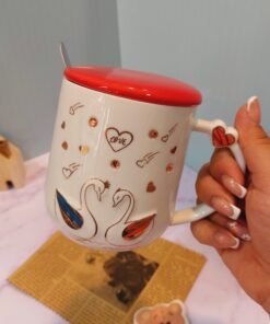 ماگ نگین دار قو