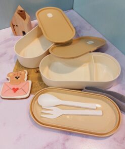 لانچ باکس دوطبقه طرح چوب