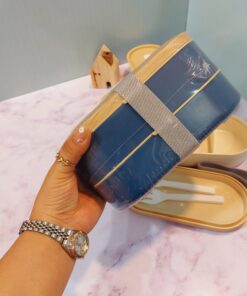 لانچ باکس دوطبقه طرح چوب