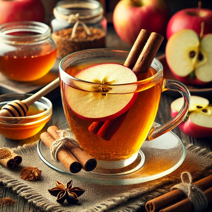 دمنوش دارچین و سیب