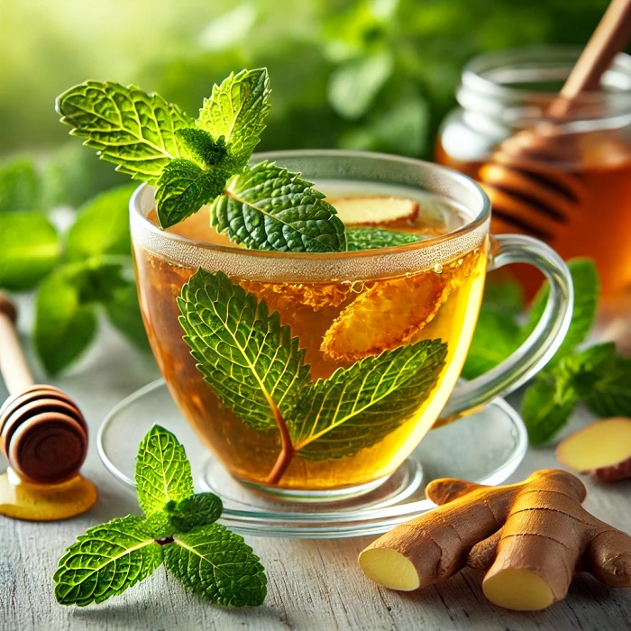 دمنوش نعناع و زنجبیل