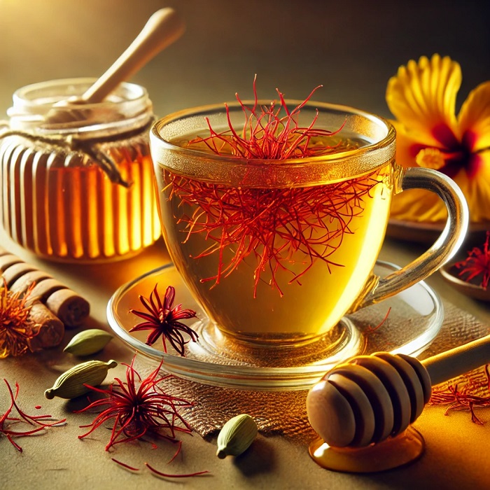 دمنوش زعفران و هل