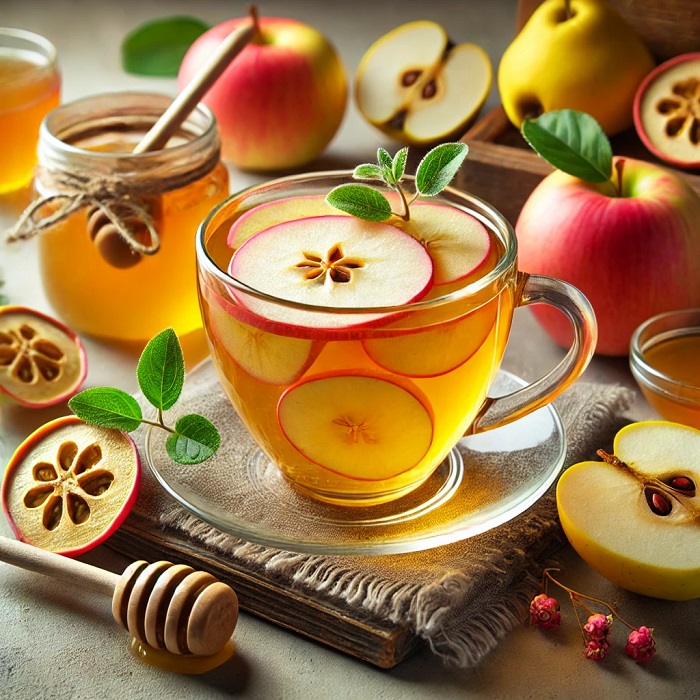 دمنوش سیب و به