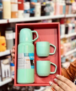 فلاسک سه لیوانه رنگی