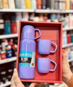 فلاسک سه لیوانه رنگی