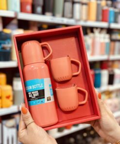 فلاسک سه لیوانه رنگی