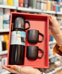 فلاسک سه لیوانه رنگی