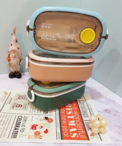 لانچ باکس بیضی دسته دار