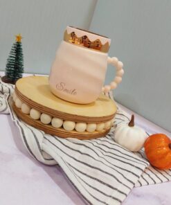 ماگ درپیچی اینه دار سفید