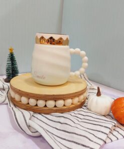 ماگ درپیچی اینه دار سفید