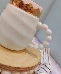 ماگ درپیچی اینه دار سفید