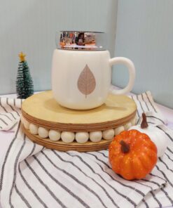 ماگ درپیچی طرح برگی