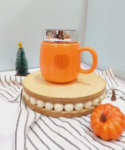 ماگ درپیچی طرح برگی