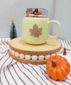 ماگ درپیچی طرح برگی