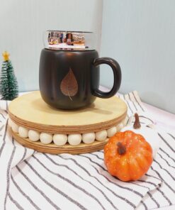 ماگ درپیچی طرح برگی