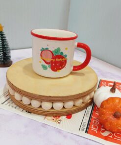 ماگ توت فرنگی ساده