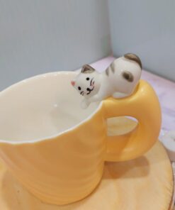 ماگ دسته برجسته گربه