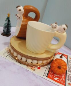 ماگ دسته برجسته گربه