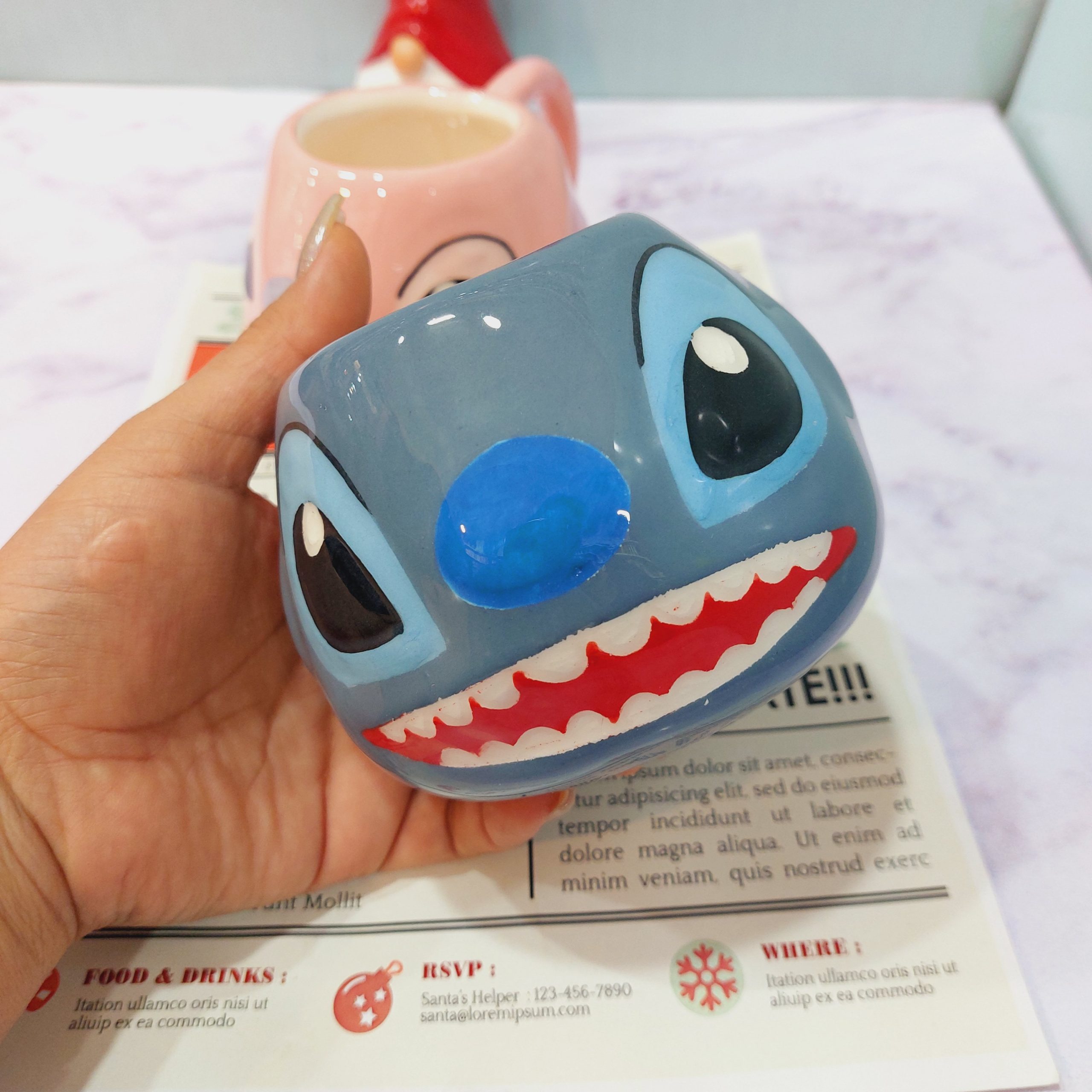 ماگ دیزنی دست ساز استیچ رنگی