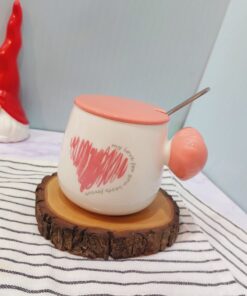 ماگ دسته قلبی رنگی