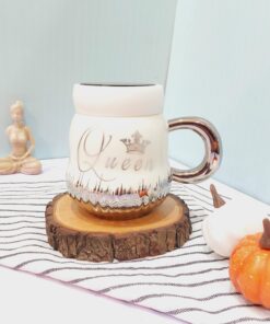 ماگ ست درپیچی مشکی طلایی