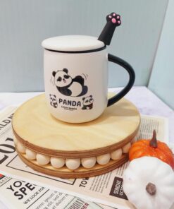 ماگ سرامیکی پاندا قاشق فانتزی