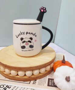 ماگ سرامیکی پاندا قاشق فانتزی