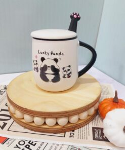 ماگ سرامیکی پاندا قاشق فانتزی