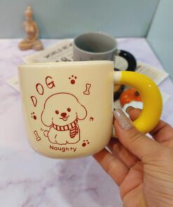 ماگ دسته رنگی حیوانات خنگ