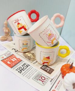 ماگ دسته رنگی کیرسمس