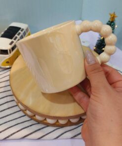 ماگ دسته مرواریدی شیک