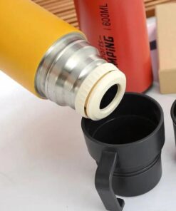 فلاسک استیل دو لیوانه رنگی 600