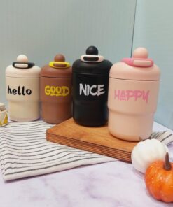 تراول ماگ استیل فونت دار رنگی