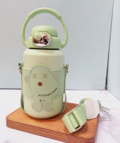 تراول ماگ فانتزی رنگی کاور چرمی