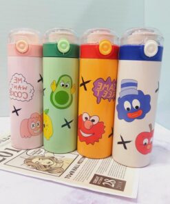 تراول ماگ استیل رنگی دسته دار عروسکی