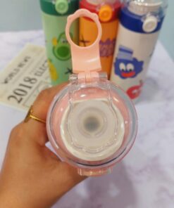 تراول ماگ استیل رنگی دسته دار عروسکی