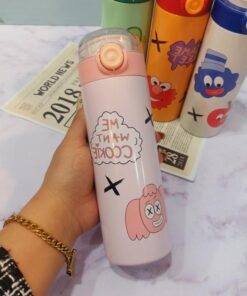 تراول ماگ استیل رنگی دسته دار عروسکی