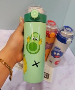 تراول ماگ استیل رنگی دسته دار عروسکی